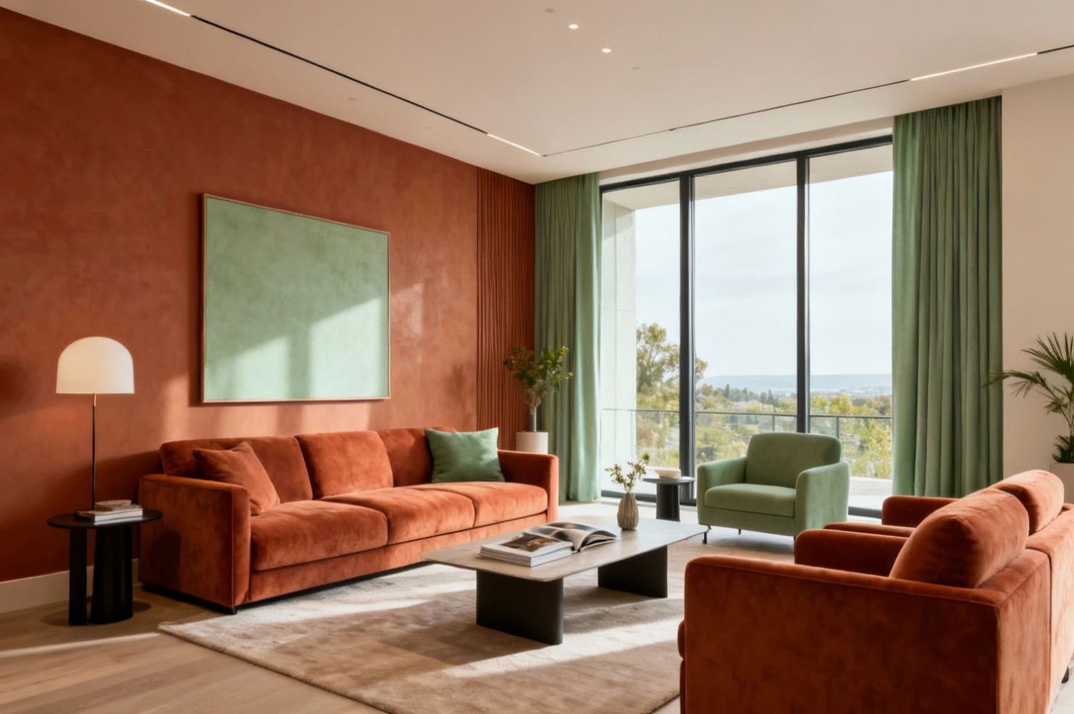 Intérieur lumineux d'une maison contemporaine